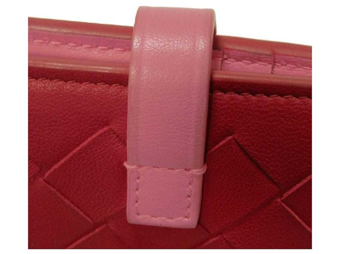 Billetera Bifold Roja Intrecciato Bottega Veneta - vista 21