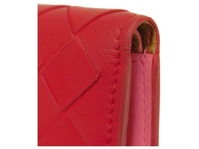 Billetera Bifold Roja Intrecciato Bottega Veneta - vista 26