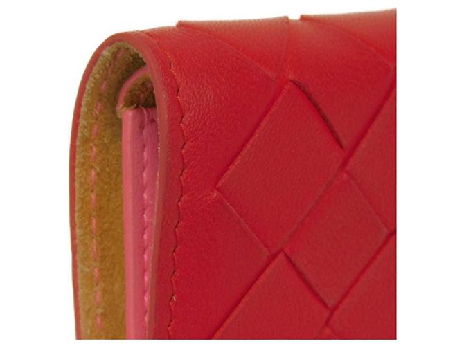 Billetera Bifold Roja Intrecciato Bottega Veneta - vista 27