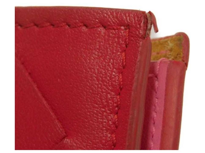 Billetera Bifold Roja Intrecciato Bottega Veneta - vista 29