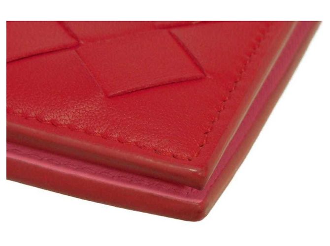 Billetera Bifold Roja Intrecciato Bottega Veneta - vista 30