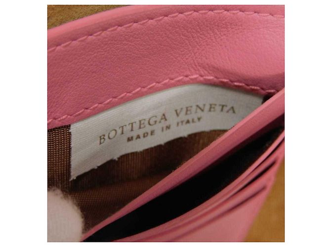 Billetera Bifold Roja Intrecciato Bottega Veneta - vista 7