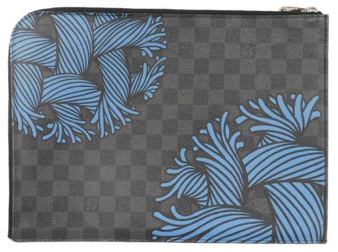 Pochette Jour GM de Louis Vuitton Noir Bleu - vue 3