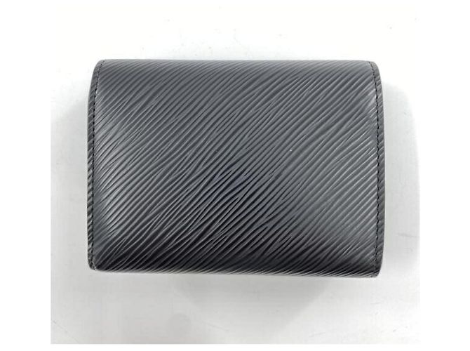 Twist Billetera tri-fold de cuero Epi Louis Vuitton Negro - vista 2