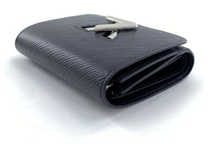 Twist Billetera tri-fold de cuero Epi Louis Vuitton Negro - vista 3