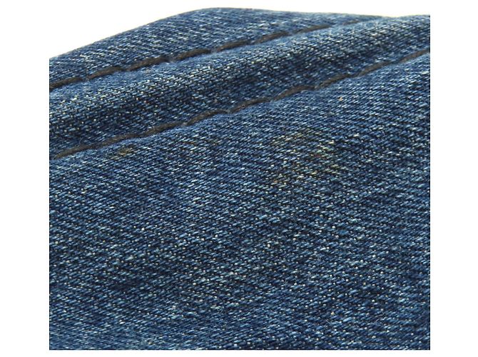 Borsa tote Canapa Prada in denim marrone - vista 20