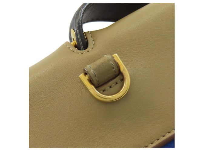 Belt Bag Céline Borsa Celine 2 in 1 in pelle di vitello Marrone Nero Blu - vista 14