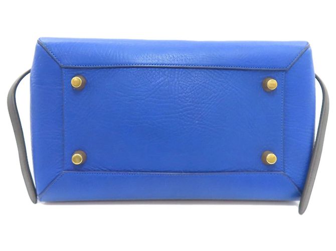 Belt Bag Céline Borsa Celine 2 in 1 in pelle di vitello Marrone Nero Blu - vista 4
