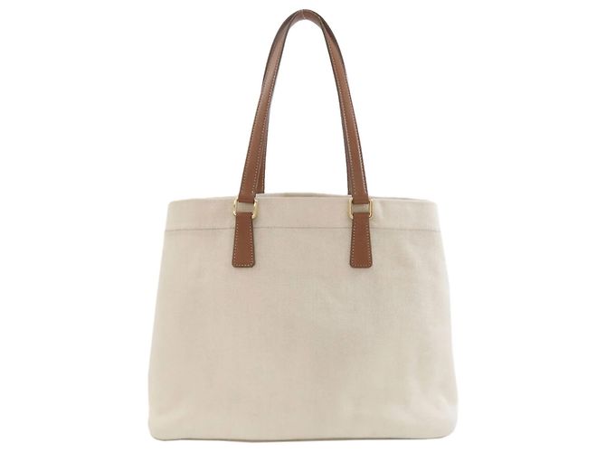 Prada 1BG355 Logo Tote Bag Weiß Canvas - Ansicht 2