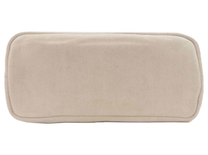 Prada 1BG355 Logo Tote Bag Weiß Canvas - Ansicht 4