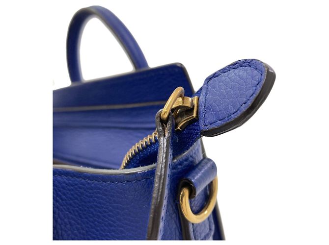 Céline Borsa a mano Celine Luggage Nano 2 in 1 Blu - vista 13