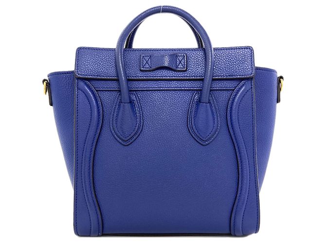 Céline Borsa a mano Celine Luggage Nano 2 in 1 Blu - vista 2