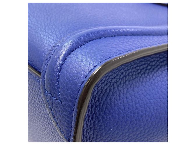Céline Borsa a mano Celine Luggage Nano 2 in 1 Blu - vista 21