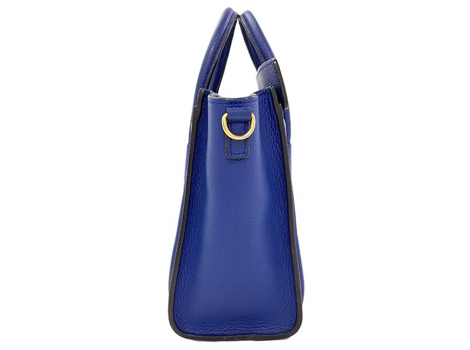 Céline Borsa a mano Celine Luggage Nano 2 in 1 Blu - vista 3