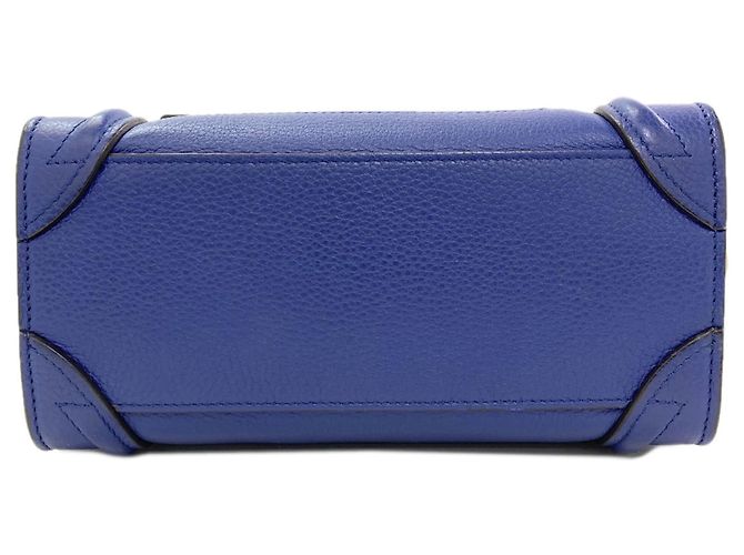 Céline Borsa a mano Celine Luggage Nano 2 in 1 Blu - vista 4