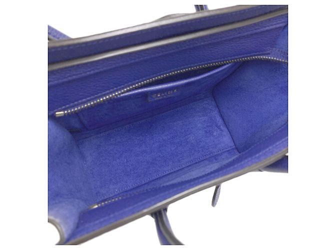 Céline Borsa a mano Celine Luggage Nano 2 in 1 Blu - vista 5
