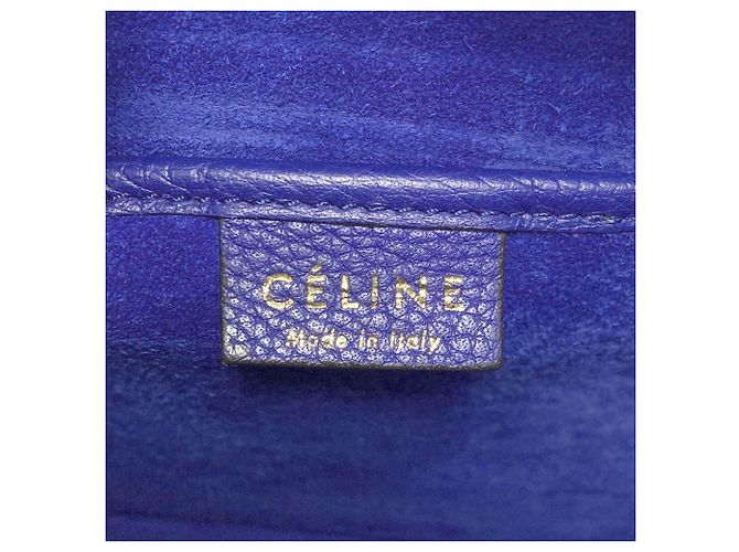 Céline Borsa a mano Celine Luggage Nano 2 in 1 Blu - vista 6
