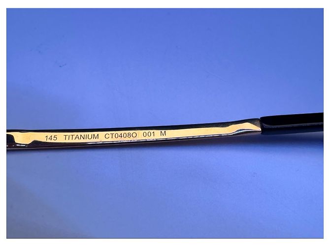 Cartier Rimless Titanium Sunglasses Black Golden - view 7