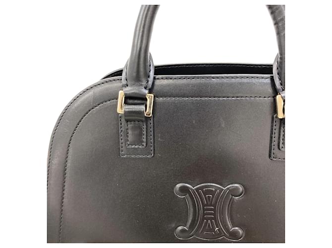 Céline Borsa in pelle Celine Triomphe Nero - vista 10