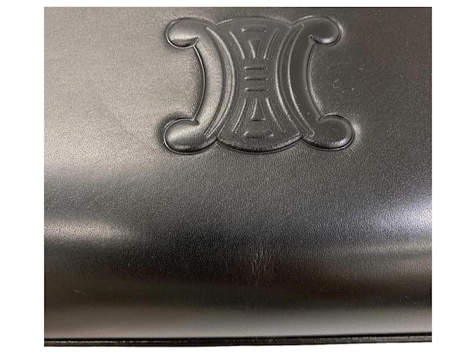 Céline Borsa in pelle Celine Triomphe Nero - vista 11
