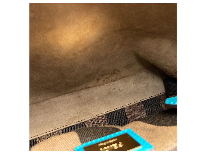 Borsa Fendi Peekaboo 2 in turchese - vista 14