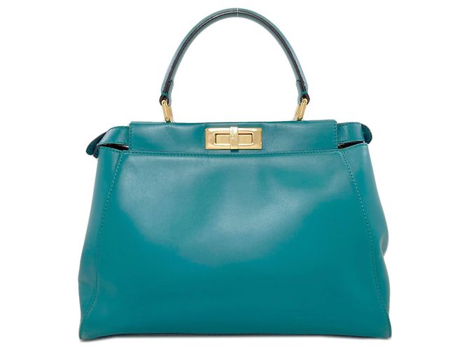 Borsa Fendi Peekaboo 2 in turchese - vista 2