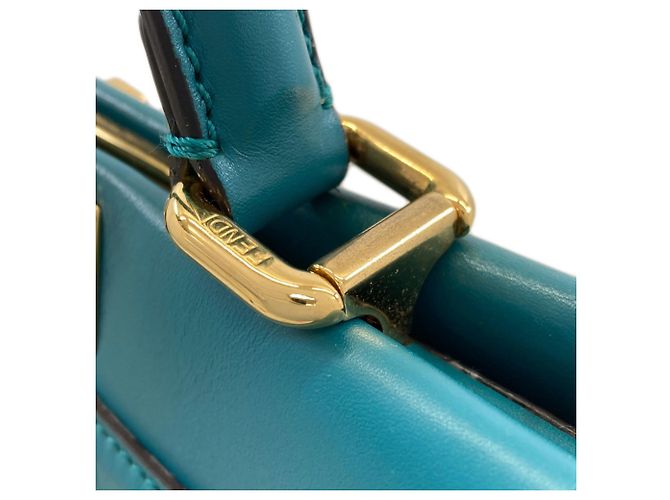 Borsa Fendi Peekaboo 2 in turchese - vista 22