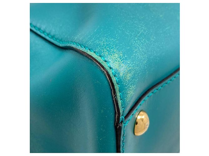 Borsa Fendi Peekaboo 2 in turchese - vista 30