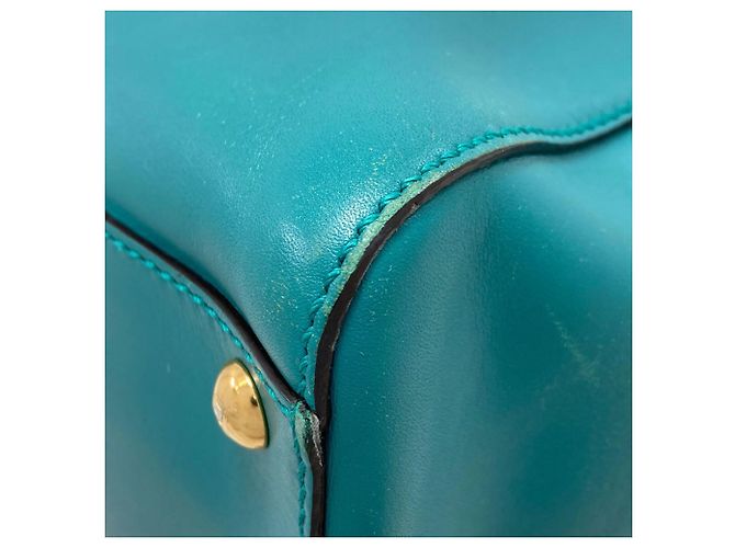 Borsa Fendi Peekaboo 2 in turchese - vista 31