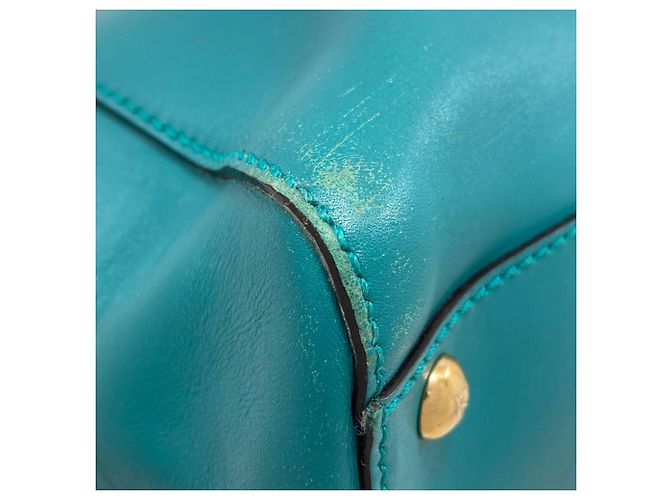 Borsa Fendi Peekaboo 2 in turchese - vista 32