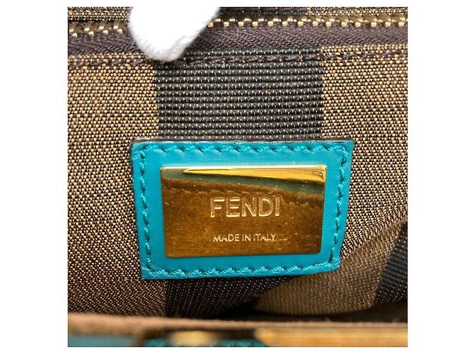 Borsa Fendi Peekaboo 2 in turchese - vista 7