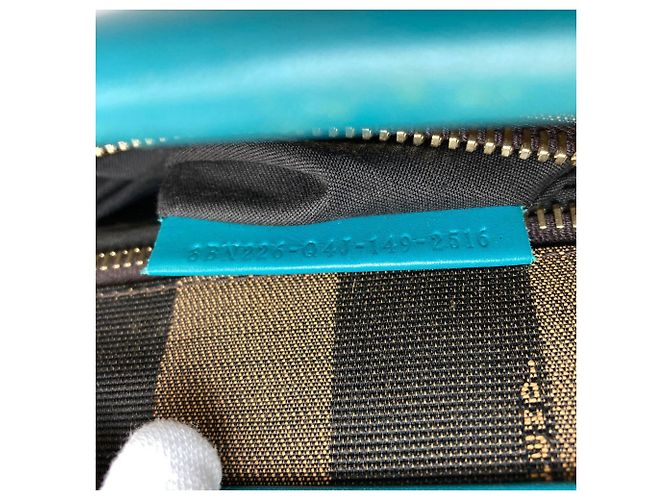 Borsa Fendi Peekaboo 2 in turchese - vista 8