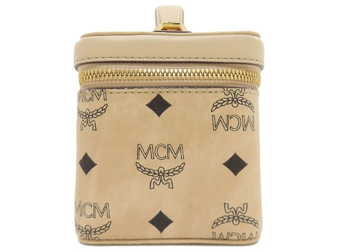 Borsa a mano MCM Vanity 2 vie Beige - vista 3