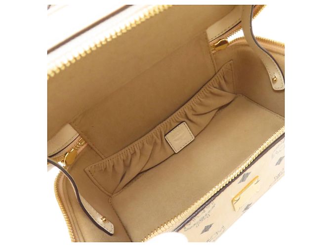 Borsa a mano MCM Vanity 2 vie Beige - vista 5