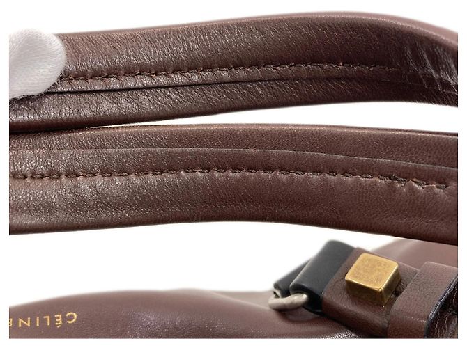 Borsa 2 in 1 Céline in pelle marrone - vista 19