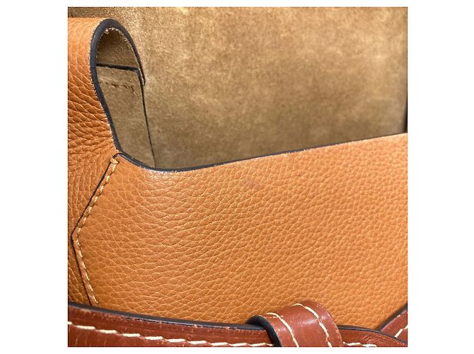 Borsa Loewe Gate - Borsa a spalla in pelle di vitello Marrone - vista 13