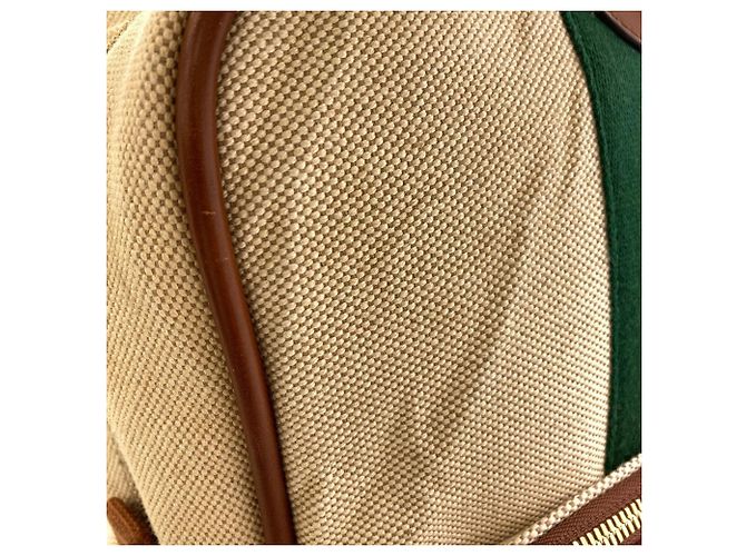 Gucci Sherry Line Canvas Rucksack Braun - Ansicht 13