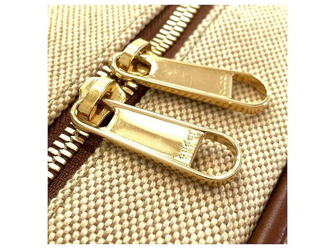 Gucci Sherry Line Canvas Rucksack Braun - Ansicht 15