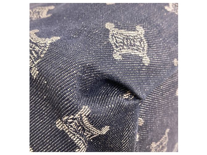 Céline Borsa a mano in denim Macadam di Celine Nero - vista 17