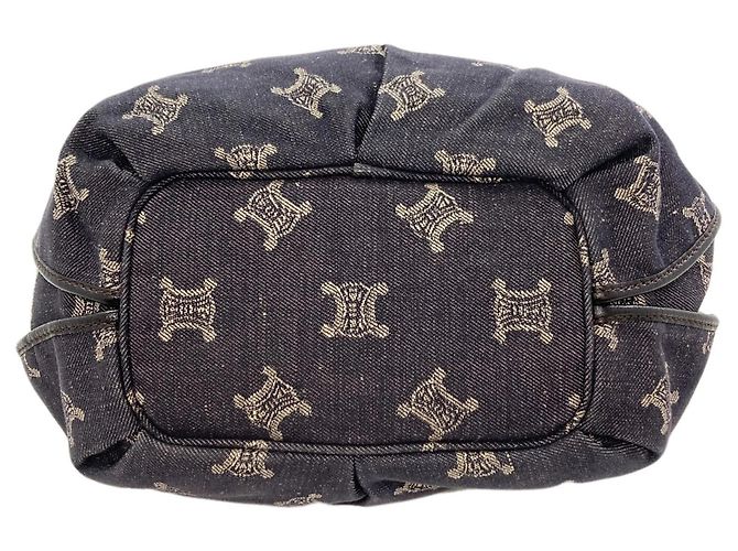 Céline Borsa a mano in denim Macadam di Celine Nero - vista 4