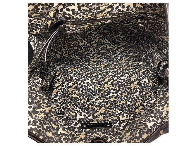 Céline Borsa a mano in denim Macadam di Celine Nero - vista 5