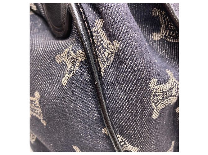 Céline Borsa a mano in denim Macadam di Celine Nero - vista 9