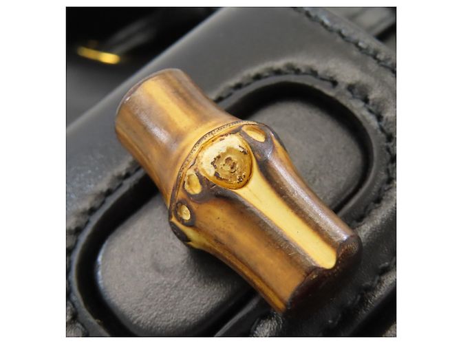 Zaino Gucci Bamboo in pelle di vitello nera Nero - vista 11