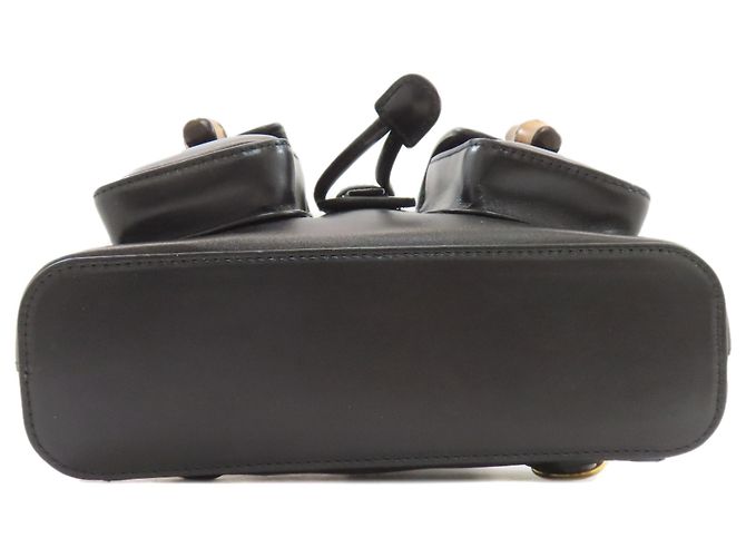 Zaino Gucci Bamboo in pelle di vitello nera Nero - vista 4