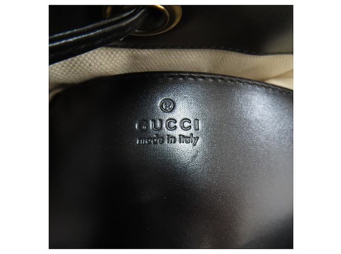 Zaino Gucci Bamboo in pelle di vitello nera Nero - vista 6