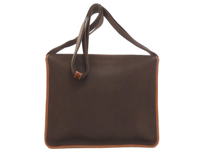 Borsa a Spalla Hermès Buenaventura Marrone - vista 2