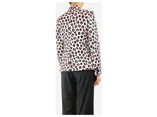 Veronica Beard Blazer de estampado de leopardo azul - talla UK 12 - vista 2