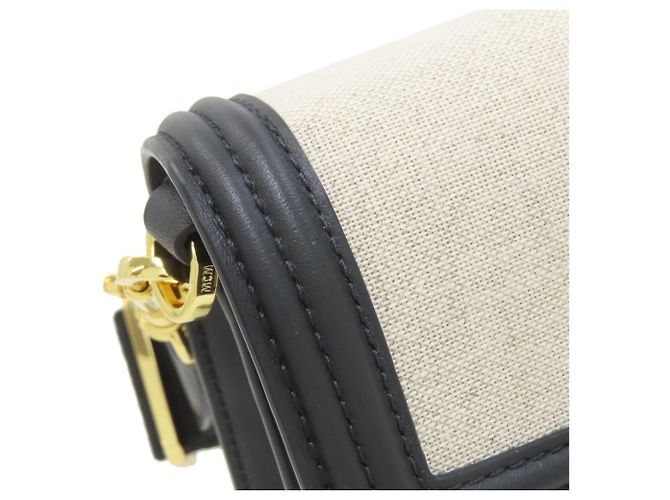 MCM Canvas- und Leder-Shopper Schwarz Beige - Ansicht 11
