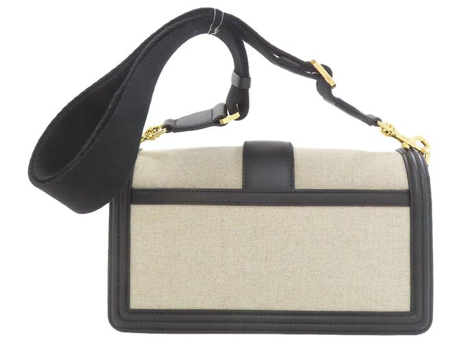 MCM Canvas- und Leder-Shopper Schwarz Beige - Ansicht 2