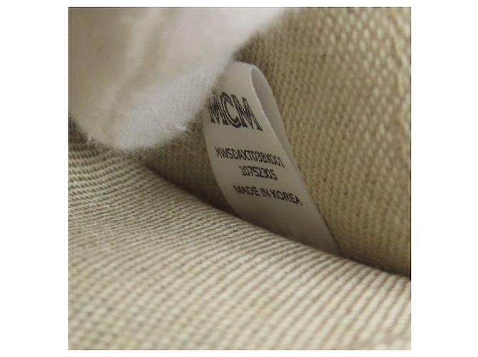 MCM Canvas- und Leder-Shopper Schwarz Beige - Ansicht 8